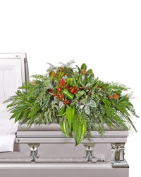 Verdant Farewell Casket Spray from Eagledale Florist in Indianapolis, IN
